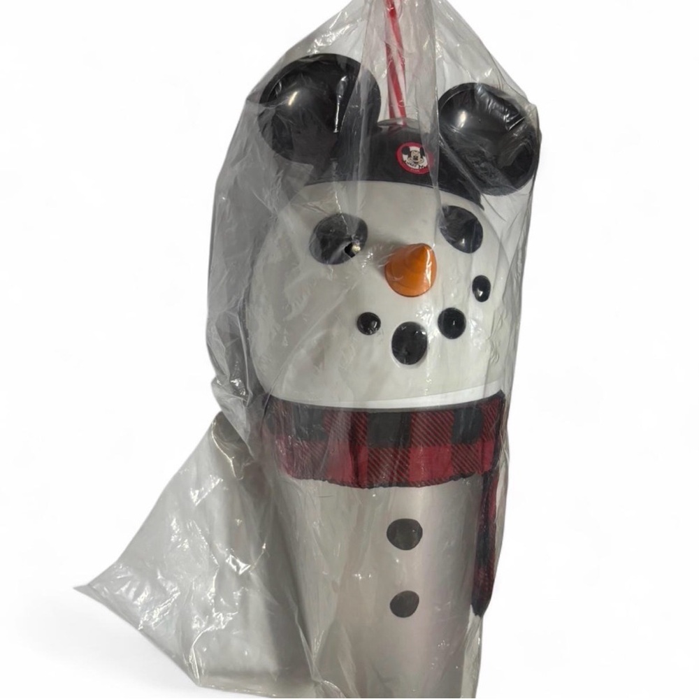 Disney Parks‎ Snowman Tumbler with Red Plaid Scarf